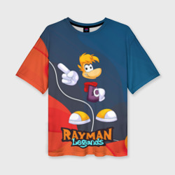 Женская футболка oversize 3D Rayman Legends kid