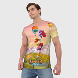 Мужская футболка 3D Rayman воздушные шары - фото 2