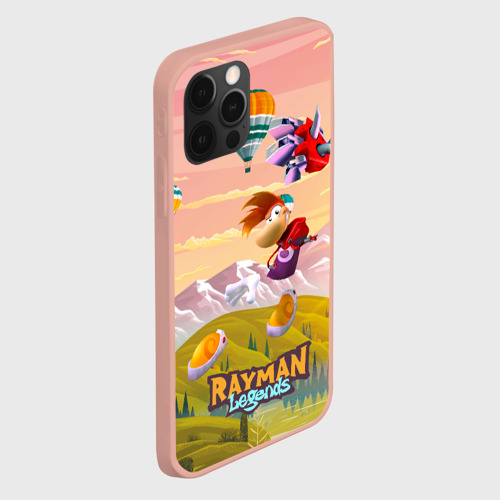 Чехол для iPhone 12 Pro Max с принтом Rayman воздушные шары, вид сбоку #3