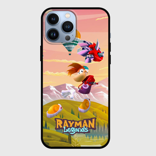 Чехол для iPhone 13 Pro Max с принтом Rayman воздушные шары, вид спереди #2