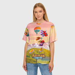 Женская футболка oversize 3D Rayman воздушные шары - фото 2