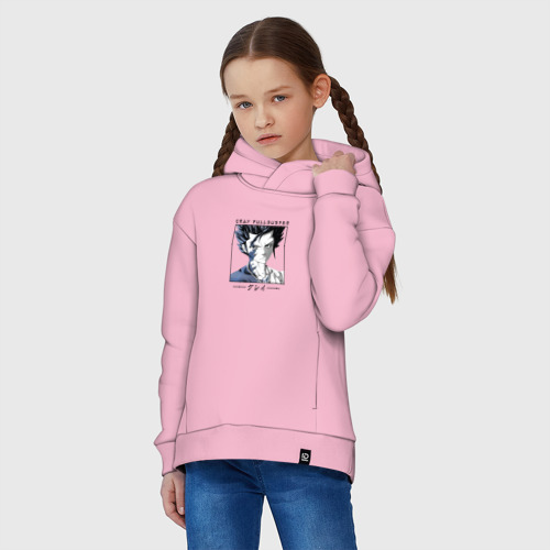Детское худи Oversize хлопок Fairy Tail, Грей Фуллбастер, цвет светло-розовый - фото 3