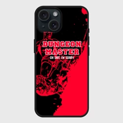 Чехол силиконовый для Apple iPhone 15 матовый Мастер подземелья арт