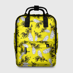 Женский рюкзак 3D Пчелы на желтом