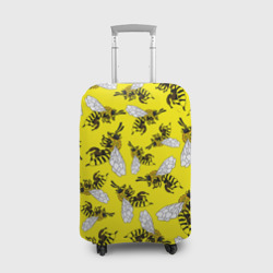 Чехол для чемодана 3D Пчелы на желтом
