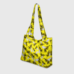 Пляжная сумка 3D Пчелы на желтом - фото 2