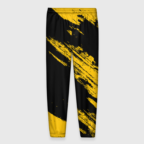 Мужские брюки 3D Black and yellow grunge гранж, цвет 3D печать - фото 2