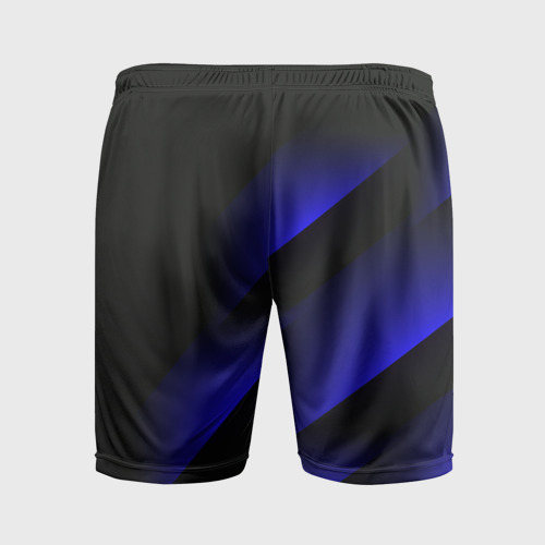 Мужские шорты спортивные с принтом Blue Fade | 3D (Синий градиент), вид сзади #1