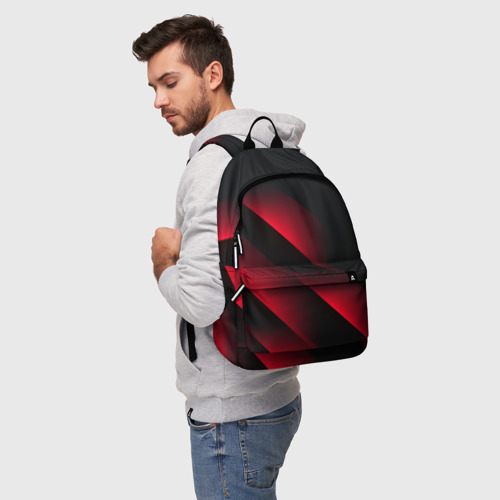 Рюкзак 3D с принтом Red Fade -  Красный градиент, фото на моделе #1