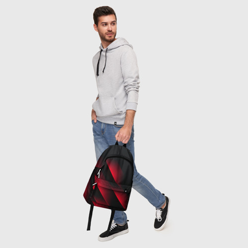 Рюкзак 3D с принтом Red Fade -  Красный градиент, фото #5