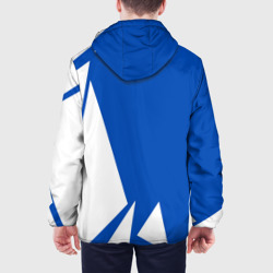 Куртка с принтом Челси спорт для мужчины, вид на модели сзади №2. Цвет основы: белый