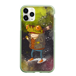 Чехол для iPhone 11 Pro матовый Лягушка хулиган Frog hooligan