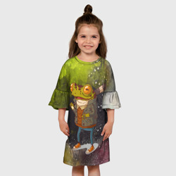 Детское платье 3D Лягушка хулиган Frog hooligan - фото 2