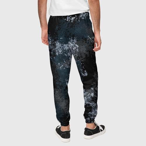 Мужские брюки 3D с принтом Камуфляж ночной Ниндзя, вид сзади #2