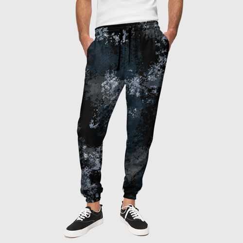 Мужские брюки 3D с принтом Камуфляж ночной Ниндзя, вид сбоку #3
