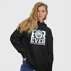 Женское худи Oversize хлопок Manchester City forever not just when We win Манчестер сити - фото 2