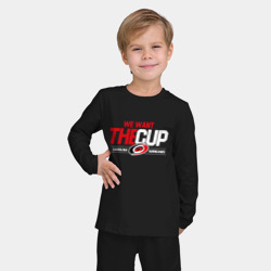 Детская пижама с лонгсливом хлопок Carolina Hurricanes we want the cup Каролина Харрикейнз - фото 2