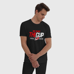 Мужская пижама хлопок Carolina Hurricanes we want the cup Каролина Харрикейнз - фото 2