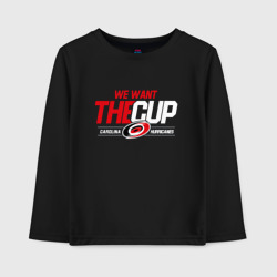 Детский лонгслив хлопок Carolina Hurricanes we want the cup Каролина Харрикейнз