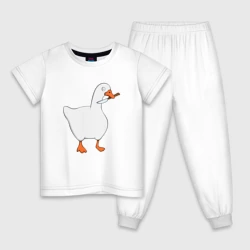Детская пижама хлопок Гусь с ножом мем