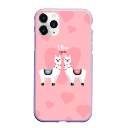 Чехол для iPhone 11 Pro матовый Lama I Love You