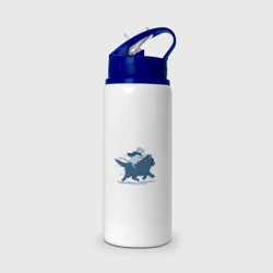 Бутылка для воды с трубочкой Путешествие на коте