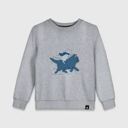 Детский свитшот хлопок Путешествие на коте