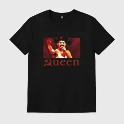 Мужская футболка хлопок Queen Серп и Молот - Советский Фредди Меркьюри