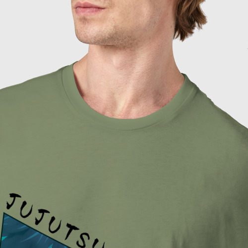 Мужская футболка хлопок Jujutsu Kaisen- Итадори, Мэгуми и Нобара, цвет авокадо - фото 6