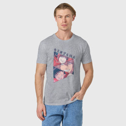 Мужская футболка хлопок Гинтоки Кагура и Шинпачи - фото 2