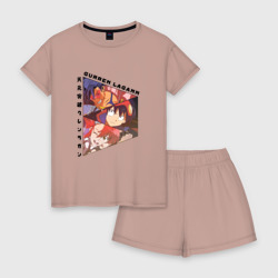 Женская пижама с шортиками хлопок Tengen Toppa Gurren Lagann, Камина, Йоко Литтнер и Симон