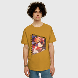 Мужская футболка хлопок Oversize Tengen Toppa Gurren Lagann, Камина, Йоко Литтнер и Симон			 - фото 2