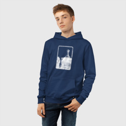 Детская толстовка хлопок Шахматы Белые/Черные - пешка и король - фото 2