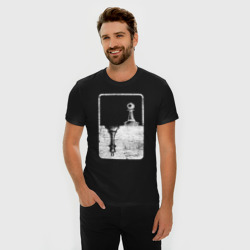 Мужская футболка хлопок Slim Шахматы Белые/Черные - пешка и король - фото 2