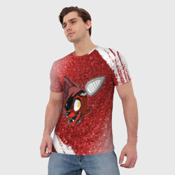 Мужская футболка 3D FNAF - Фокси - Краска - фото 2