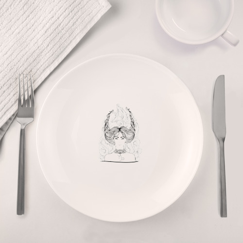 Набор: тарелка + кружка Девушка Козерог - фото 4