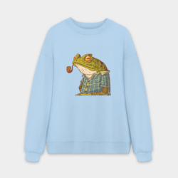 Мужской свитшот oversize без начеса хлопок Мудрая лягушка