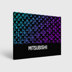 Холст прямоугольный Mitsubishi neon logo pattern