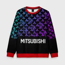 Детский свитшот 3D Mitsubishi neon logo pattern