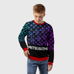 Детский свитшот 3D Mitsubishi neon logo pattern - фото 2