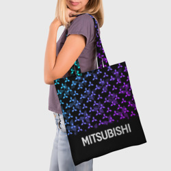 Шоппер 3D Mitsubishi neon logo pattern - фото 2