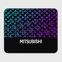 Прямоугольный коврик для мышки Mitsubishi neon logo pattern