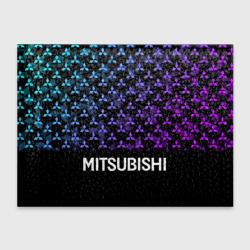 Обложка для студенческого билета Mitsubishi neon logo pattern