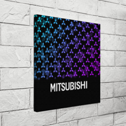 Холст квадратный Mitsubishi neon logo pattern - фото 2