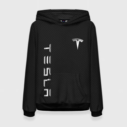 Женская толстовка 3D Tesla - Тесла карбон и металл