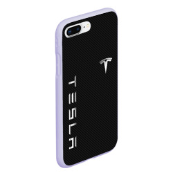 Чехол для iPhone 7Plus/8 Plus матовый Tesla - Тесла карбон и металл - фото 2