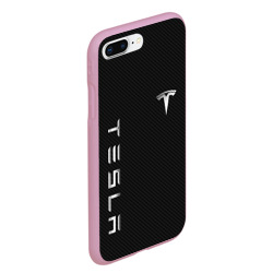 Чехол для iPhone 7Plus/8 Plus матовый Tesla - Тесла карбон и металл - фото 2