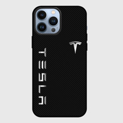 Tesla - Тесла карбон и металл – Чехол для iPhone 13 Pro Max с принтом купить