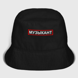 Женская панама хлопок Музыкант в красном квадрате