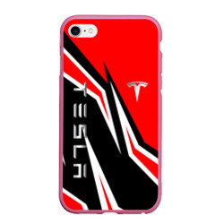 Чехол для iPhone 6/6S матовый Тесла - красный спортивный